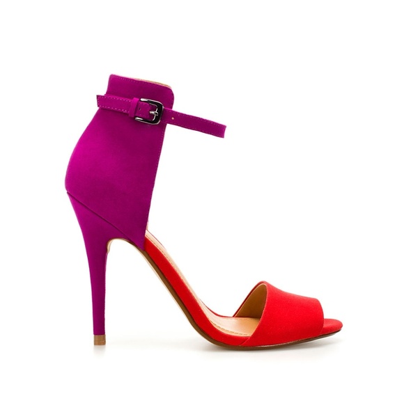 Zara Colorblock Heels - Sz 8 - Picture 2 of 3